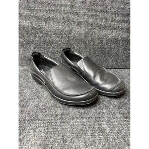 Hotter Seam-Std Black Leather Slip On Loafers Ortholite Womens 5 UK 3 EU 36